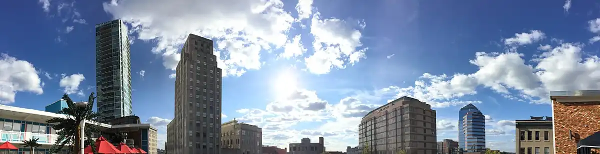 Skyline panorama of Durham, NC